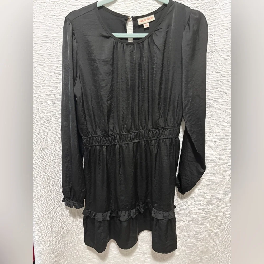 Knox Rose women’s black dress with ruffles - Picture 2 of 7